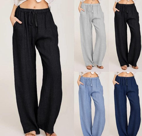 🔥👗LETZTER TAG – 50% OFF Bequeme Leinen-Baumwoll-Hosen für Damen, luftig & elegant ☀️🌿 Perfekt für Sommer, Homeoffice & Reisen – atmungsaktiv, weite Bein-Passform