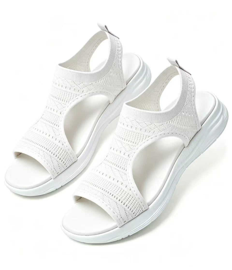 🎉 Halbpreis-Party! 🌺Bequeme atmungsaktive flache Sandalen mit offener Zehe für Damen im Sommer