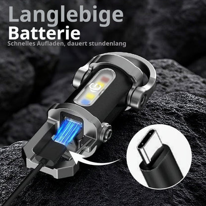 📢📢50 % Rabatt!! ⏰🔦 1200LM Superhelle Mini-winzig, aber mit brutaler Helligkeit | Schlüsselanhänger-Wasserdicht, superhell, immer griffbereit 🏕️🤯