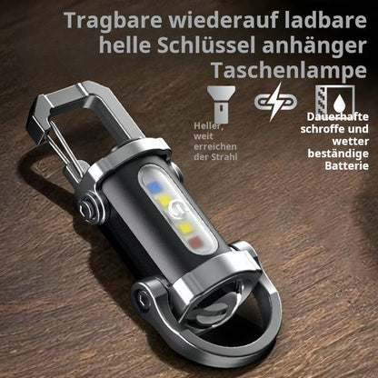 📢📢50 % Rabatt!! ⏰🔦 1200LM Superhelle Mini-winzig, aber mit brutaler Helligkeit | Schlüsselanhänger-Wasserdicht, superhell, immer griffbereit 🏕️🤯