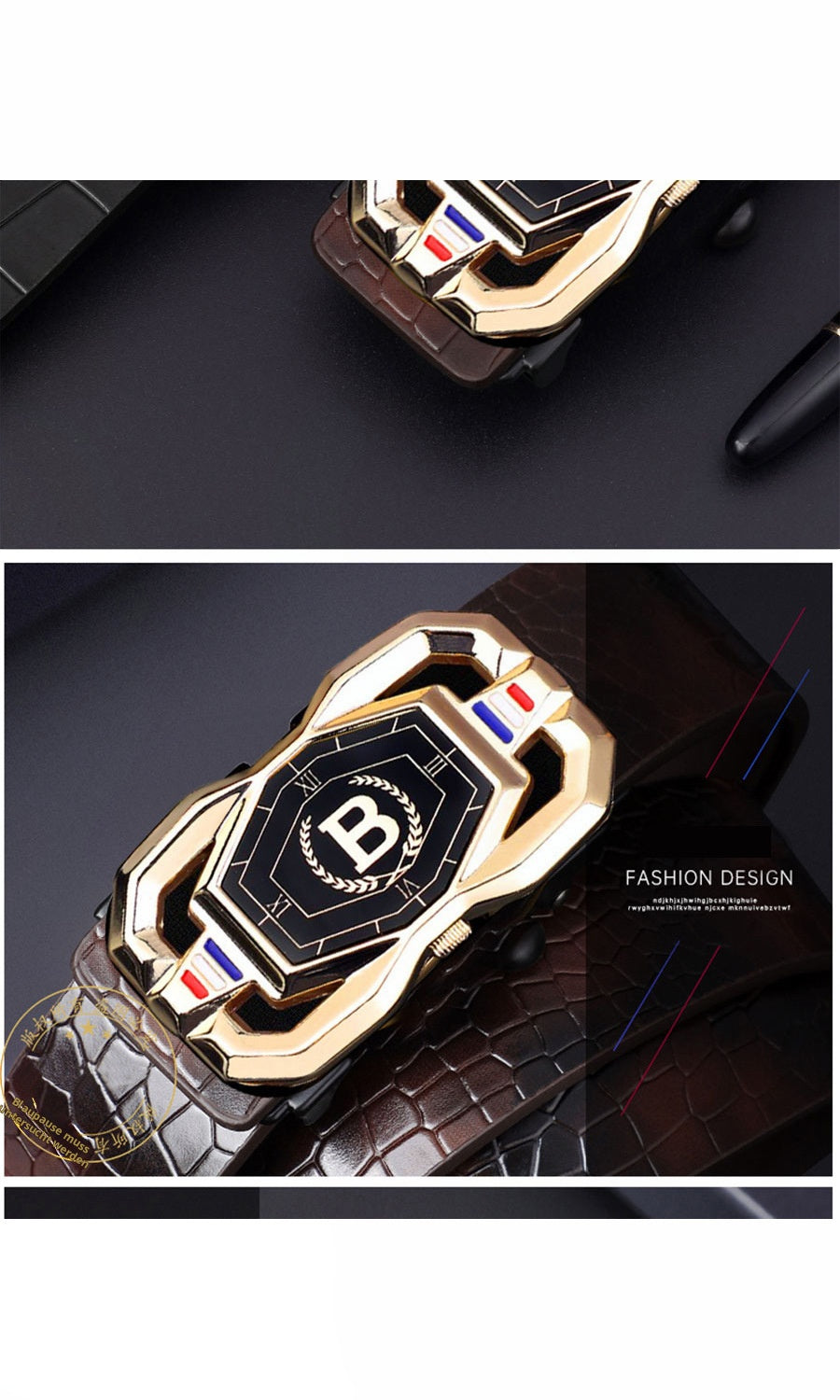 🐊 50% RABATT! 🎉 Herren-Ledergürtel mit Krokodilprägung – Automatische Schnalle, Echtleder & Vielseitig 👔📦