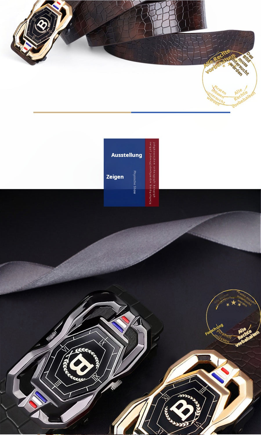 🐊 50% RABATT! 🎉 Herren-Ledergürtel mit Krokodilprägung – Automatische Schnalle, Echtleder & Vielseitig 👔📦