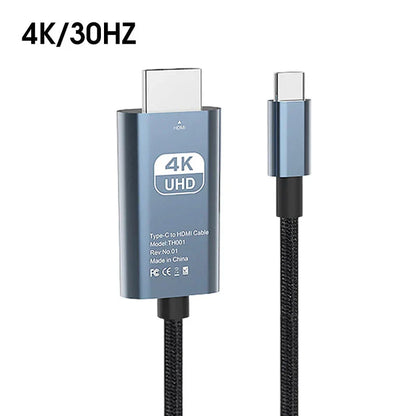 🎬 🔌 4K Ultra HD Typ-C zu HDMI Adapter – Plug & Play, Kompatibel & Stabiler Streaming 📺
