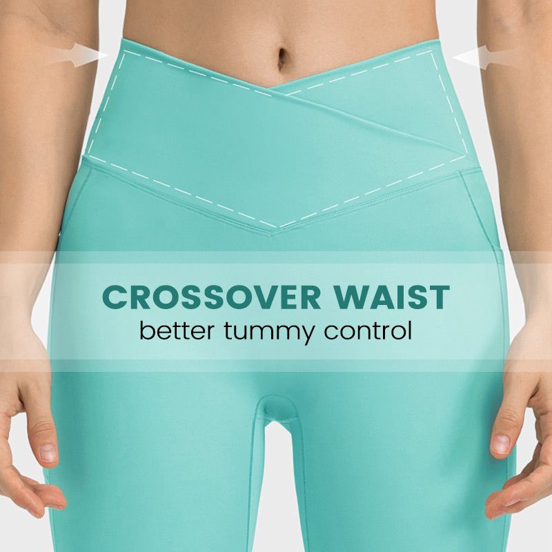 V-Line Leichte, dehnbare Crossover-Leggings