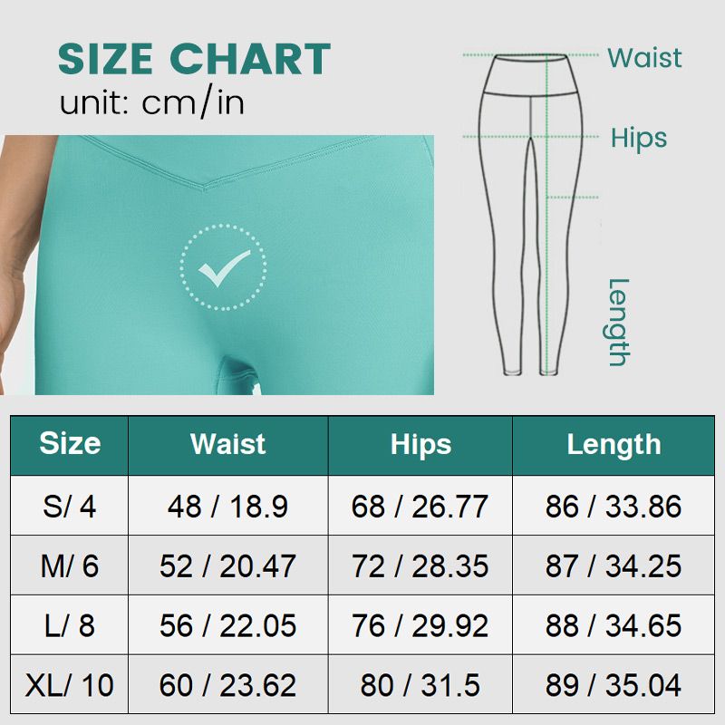 V-Line Leichte, dehnbare Crossover-Leggings