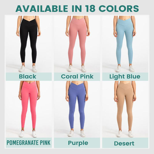 V-Line Leichte, dehnbare Crossover-Leggings