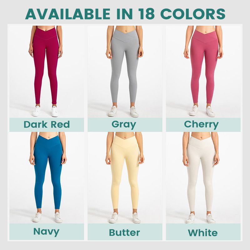 V-Line Leichte, dehnbare Crossover-Leggings
