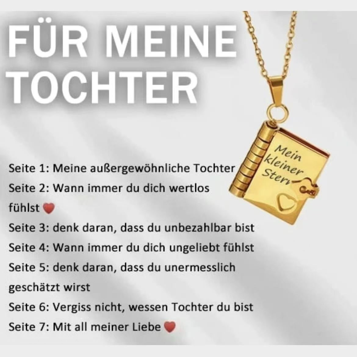 💖📖 50% RABATT! Herz-Buch-Halskette Aufklappbar – Besonderes Geschenk für Familie & Liebste ✨