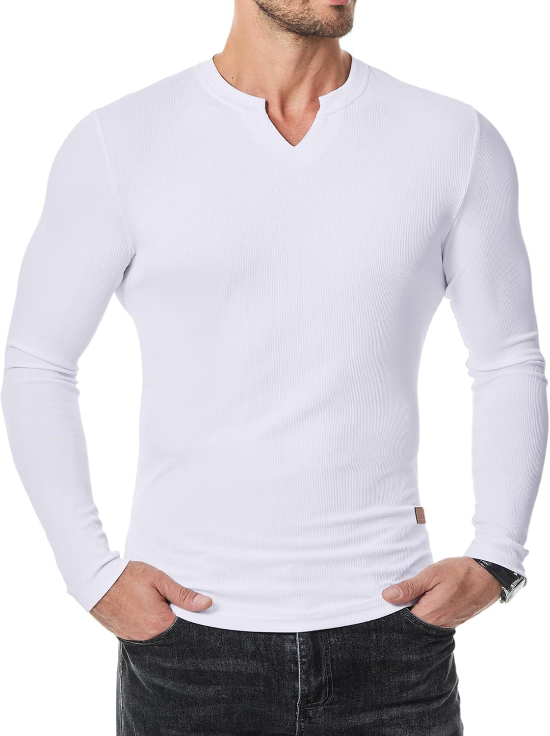 🏋️ Herren Fitness-Langarmshirt – Halbeng, elastisch, gestreift & atmungsaktiv, für Basketball, Laufen & Training, S–3XL✨