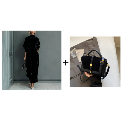 🧡✨Damen-Freizeit-Set: Warmes Oberteil & Weite Hose, 2-teilig