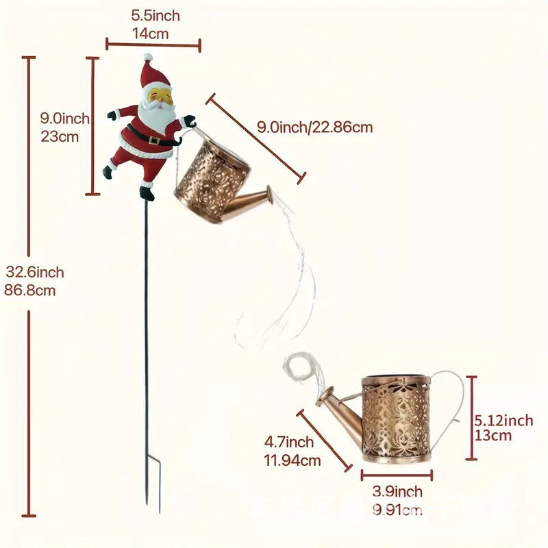 🎁🎅Weihnachts-Sonderverkauf – 50 % Rabatt💝Solare Santa-Gießkanne-Laterne🎄