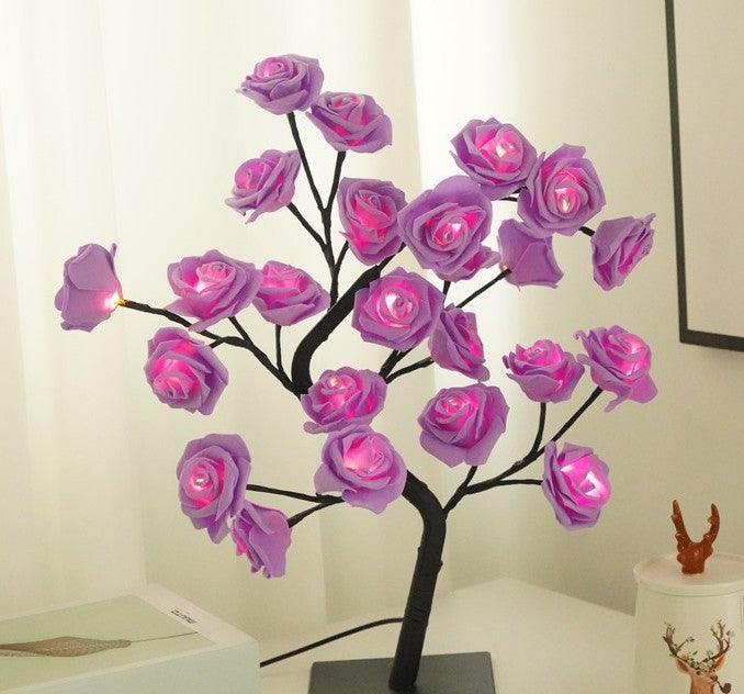 🌹 50% RABATT! 🌳 Rosenblüten-Design Baum Nachtlicht – Magische Atmosphäre, Energieeffiziente LEDs & Beruhigende Schlafzimmer-Dekoration ✨