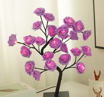 🌹 50% RABATT! 🌳 Rosenblüten-Design Baum Nachtlicht – Magische Atmosphäre, Energieeffiziente LEDs & Beruhigende Schlafzimmer-Dekoration ✨