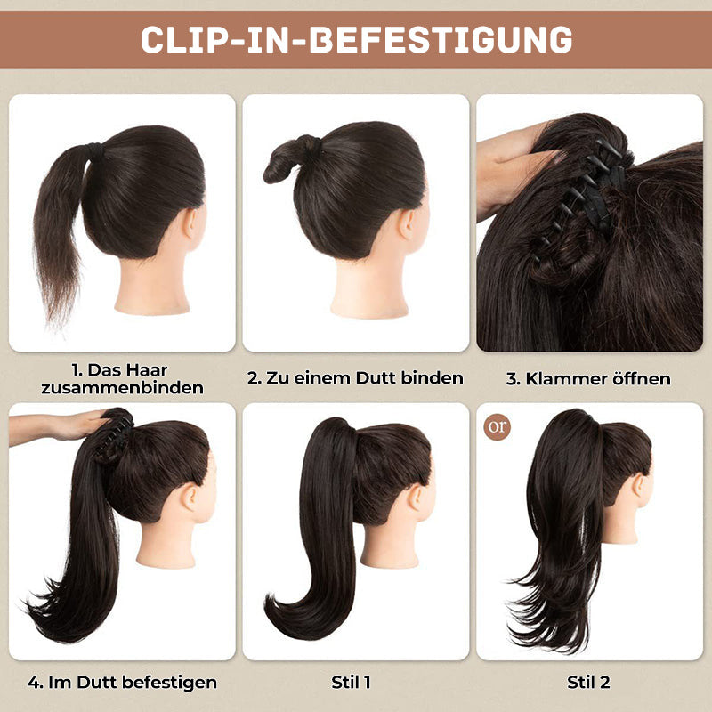 💇‍♀️ 50% RABATT! ✨ 18 Zoll Lockige, Gewellte Haarverlängerung mit Pferdeschwanz – Frizz-Look, Einfach Anzubringen & Perfekt für Party & Alltag 🎀
