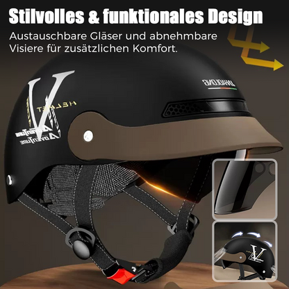🛡️Atmungsaktiver, leichter und stoßfester Motorradhelm