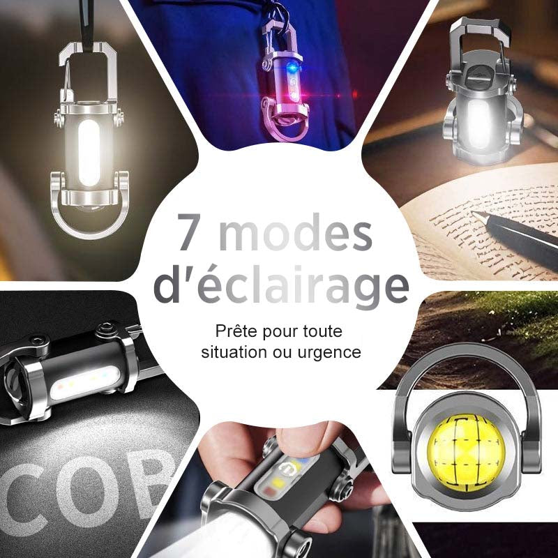 🔦 Wiederaufladbarer Schlüsselanhänger – 300 Lumen, USB-C Ladung & Stoßfestes Design für Sicherheit und EDC ⚡