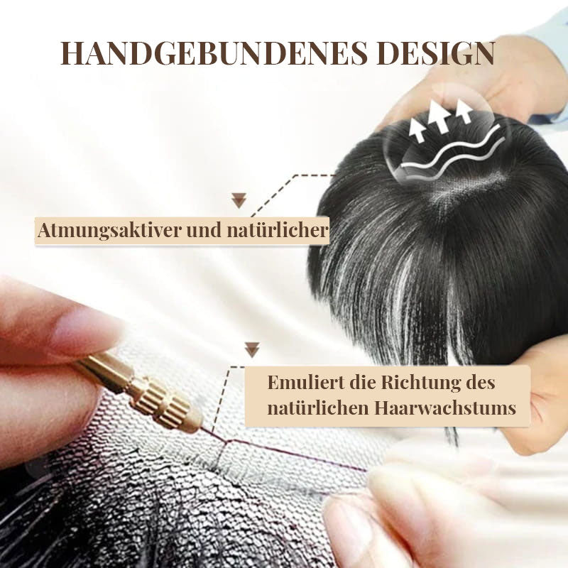 Natürliches Haarteil mit Pony für Frauen✈️ Kostenloser Versand bei 2 Einkäufen ✈️