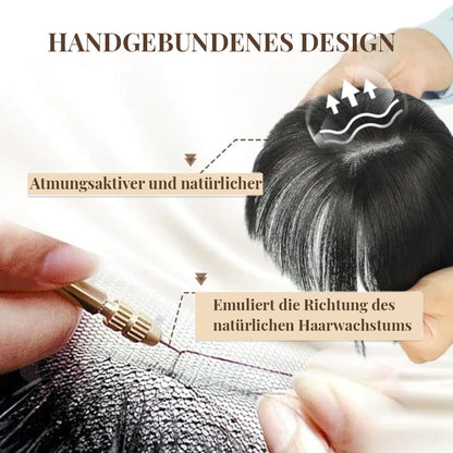 Natürliches Haarteil mit Pony für Frauen✈️ Kostenloser Versand bei 2 Einkäufen ✈️