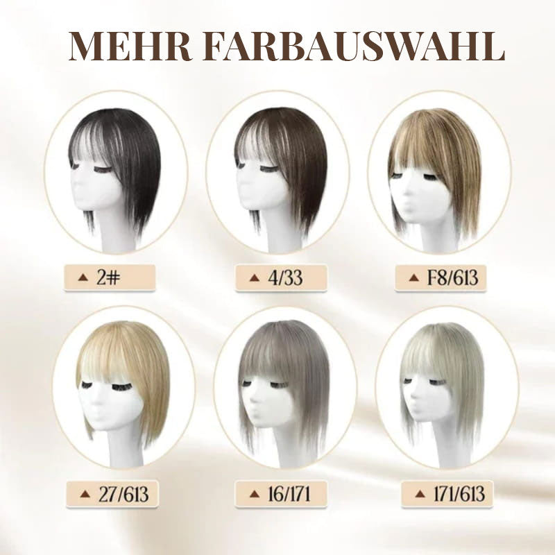 Natürliches Haarteil mit Pony für Frauen✈️ Kostenloser Versand bei 2 Einkäufen ✈️