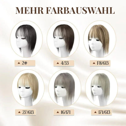 Natürliches Haarteil mit Pony für Frauen✈️ Kostenloser Versand bei 2 Einkäufen ✈️