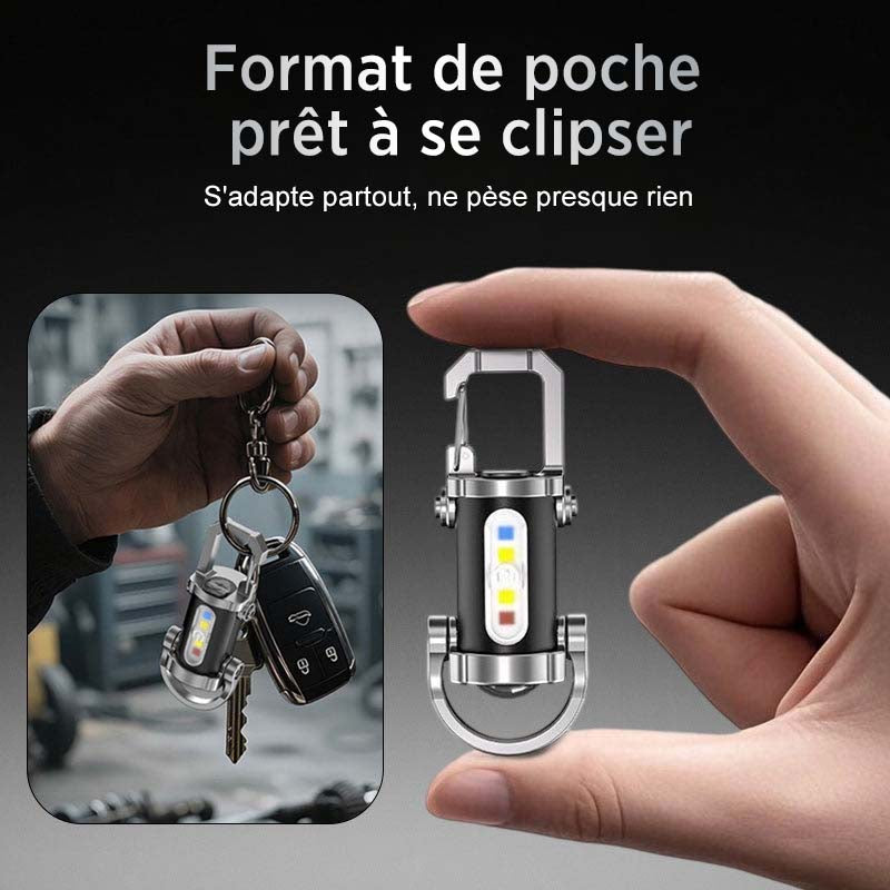 🔦 Wiederaufladbarer Schlüsselanhänger – 300 Lumen, USB-C Ladung & Stoßfestes Design für Sicherheit und EDC ⚡