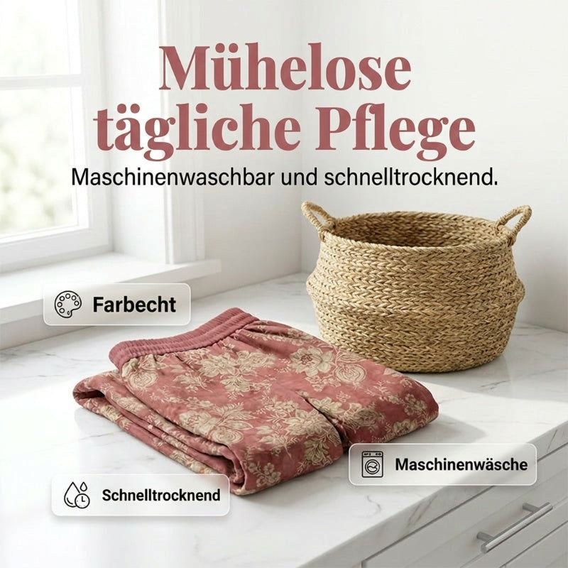👖 🌸 Damens Palazzo-Hose mit Blumenprint & weitem Bein – Bequem, luftig & perfekt für warme Tage ✨