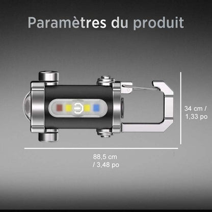 🔦 Wiederaufladbarer Schlüsselanhänger – 300 Lumen, USB-C Ladung & Stoßfestes Design für Sicherheit und EDC ⚡