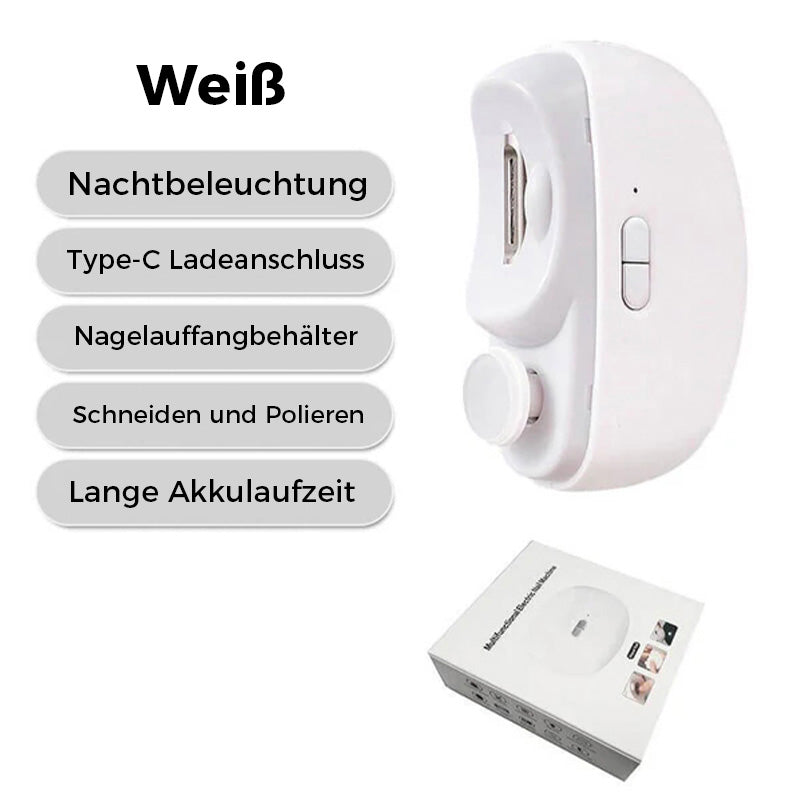 👧  ✨ 3-in-1 Automatischer elektrischer Nagelknipser mit Feilenfunktion【Sicher und bequem】2