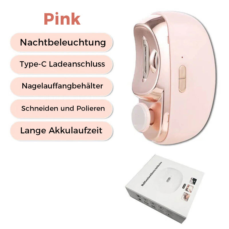 👧  ✨ 3-in-1 Automatischer elektrischer Nagelknipser mit Feilenfunktion【Sicher und bequem】2