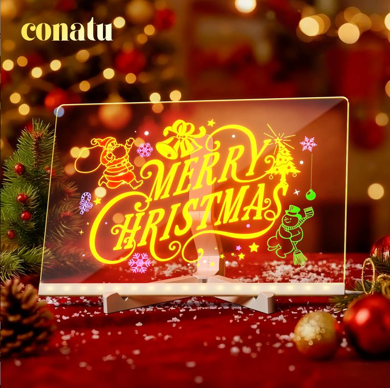 🎄Weihnachtsaktion 50% Rabatt🎁Kreatives wiederbeschreibbares Acryl-LED-Nachrichtenschild