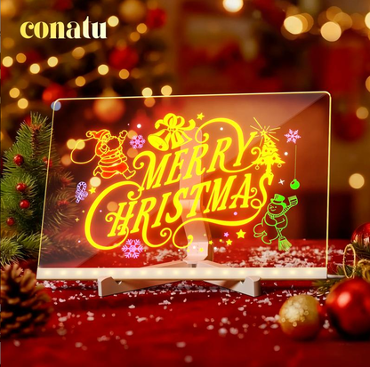 🎄Weihnachtsaktion 50% Rabatt🎁Kreatives wiederbeschreibbares Acryl-LED-Nachrichtenschild