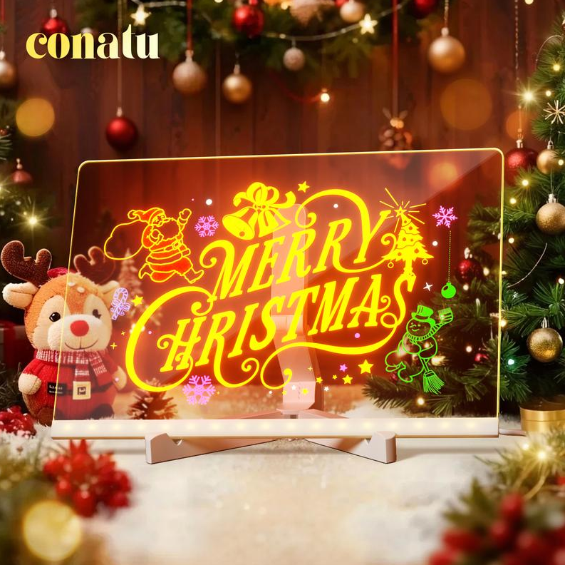 🎄Weihnachtsaktion 50% Rabatt🎁Kreatives wiederbeschreibbares Acryl-LED-Nachrichtenschild