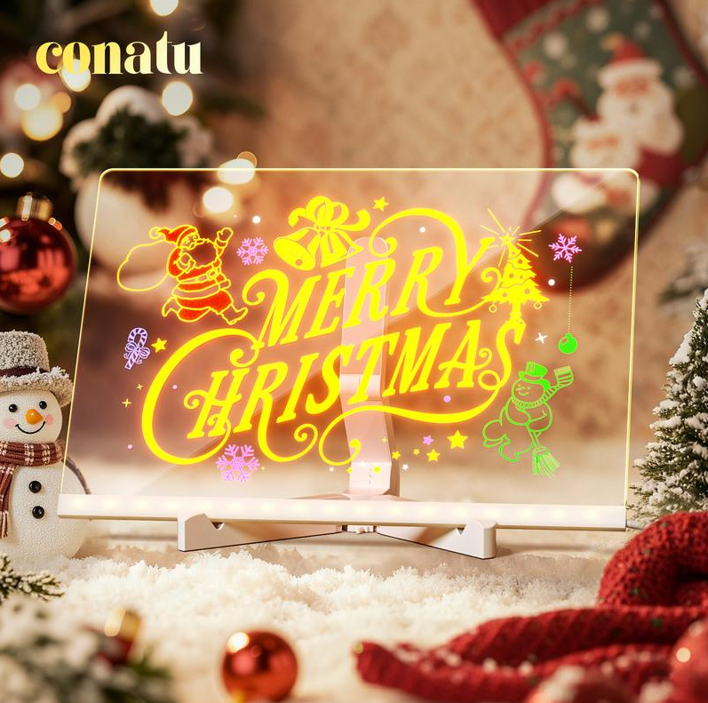 🎄Weihnachtsaktion 50% Rabatt🎁Kreatives wiederbeschreibbares Acryl-LED-Nachrichtenschild