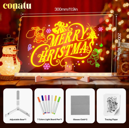 🎄Weihnachtsaktion 50% Rabatt🎁Kreatives wiederbeschreibbares Acryl-LED-Nachrichtenschild