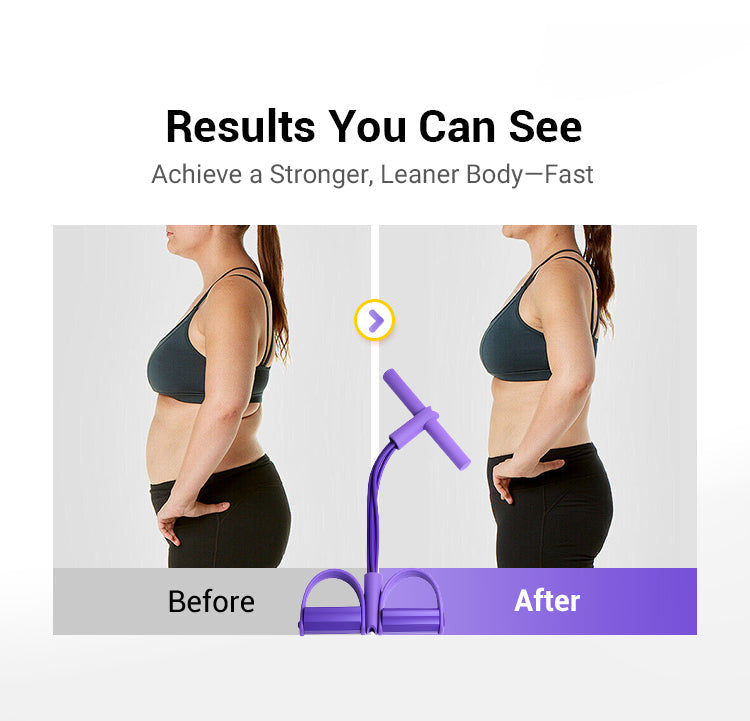 💎💪Multifunktionales Pedal-Widerstandsband, elastisches Zugseil für das Fitnesstraining, Ganzkörpertraining für das Heim-Fitnessstudio, Sit-ups, Yoga, Bauchmuskeltraining – Summervibes