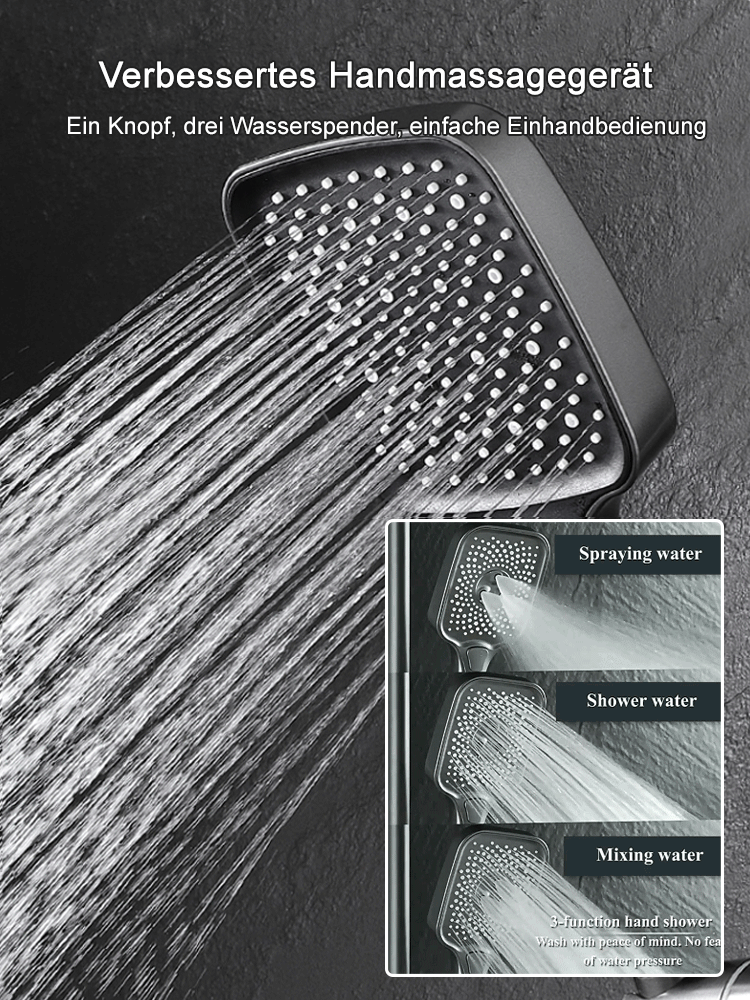 🛍️ 57 % Rabatt – Duschset mit Aufputz-Armatur, wandmontiert & Brauseset, Vollkupfer, Druckverstärkung, Thermostat – für den täglichen Gebrauch 🚿