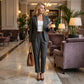 🏆 54% Rabatt !! Damen Business-Anzug – Blazer mit Kragen & Hose, Bügelfrei & Klassischer Look 👖