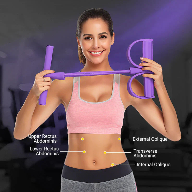 💎💪Multifunktionales Pedal-Widerstandsband, elastisches Zugseil für das Fitnesstraining, Ganzkörpertraining für das Heim-Fitnessstudio, Sit-ups, Yoga, Bauchmuskeltraining – Summervibes
