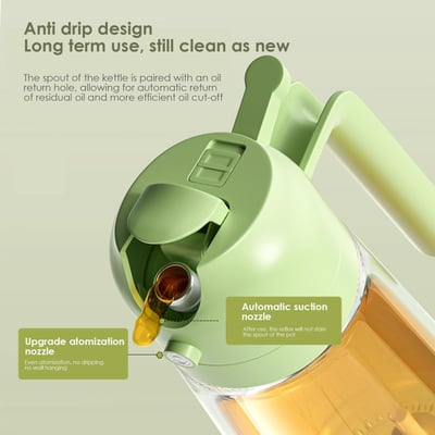 🍾🍾Unverzichtbar für jeden Haushalt✨💕2-in-1-Sprühflasche und Ölspender aus Glas