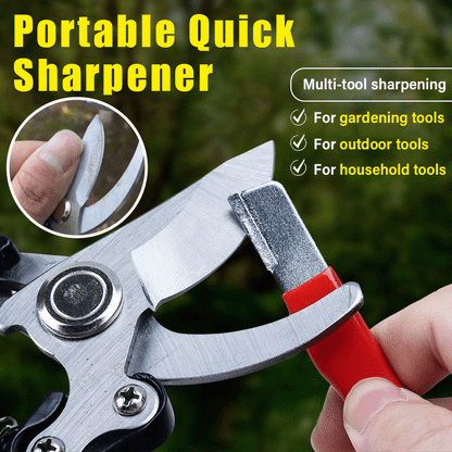 【📢📢Limitiertes Angebot – Kauf 1, erhalte 2 gratis !!】⏰ Tragbarer Gartenscheren-Schärfer – Schnell, einfach & vielseitig – Ideal für Messer, Scheren & Werkzeuge im Außenbereich 🌿