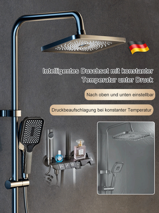 🛍️ 57 % Rabatt – Duschset mit Aufputz-Armatur, wandmontiert & Brauseset, Vollkupfer, Druckverstärkung, Thermostat – für den täglichen Gebrauch 🚿
