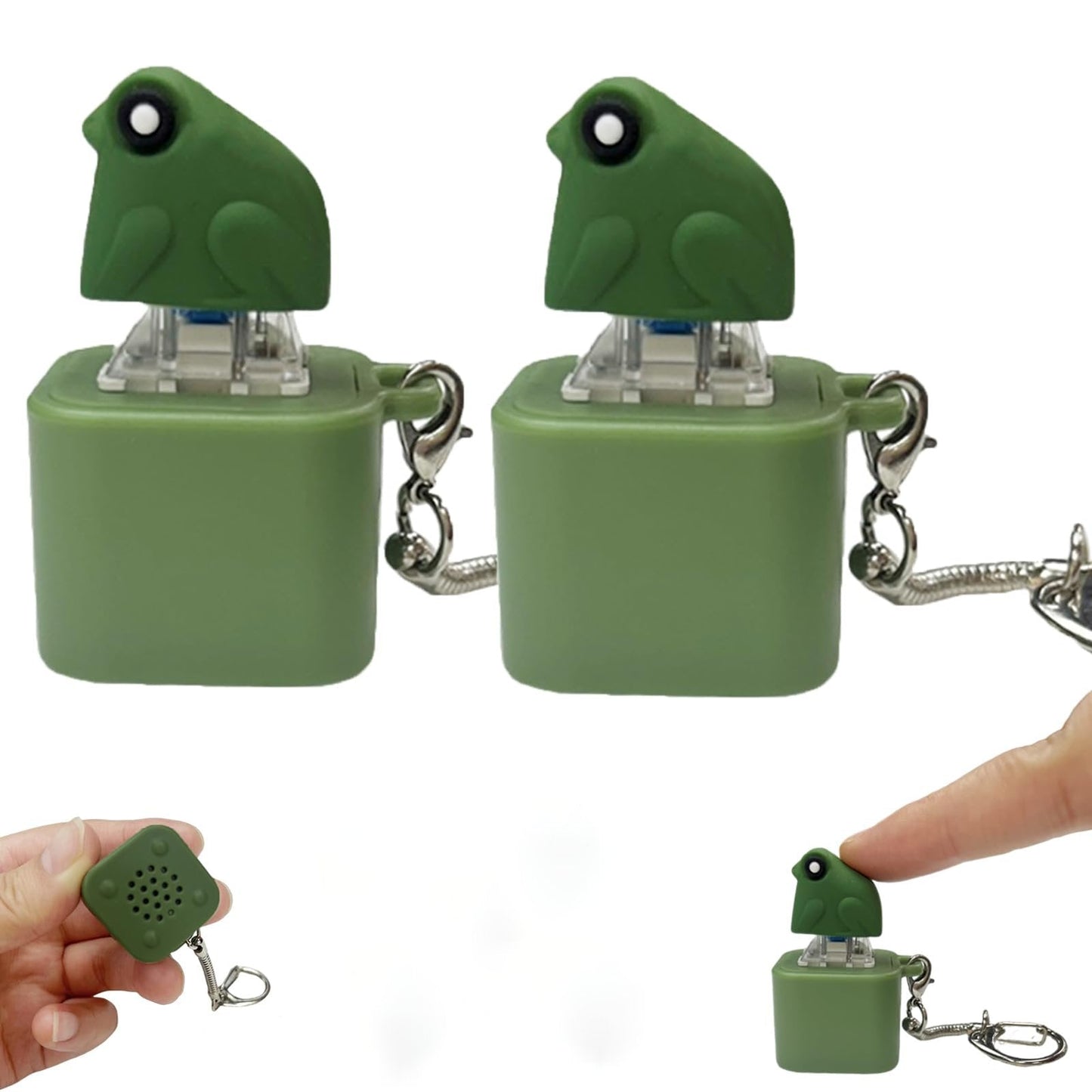 🔥HEIßER SCHNÄPPCHEN- BIS ZU 50% RABATT🔥Froschquaken Fidget-Spielzeug - Wiederaufladbarer Froschquaken-Schlüsselanhänger, Froschquaken-Stresslinderer mit bunten Lichtern, lustiges & tragbares Angstlinderungs-Spielzeug