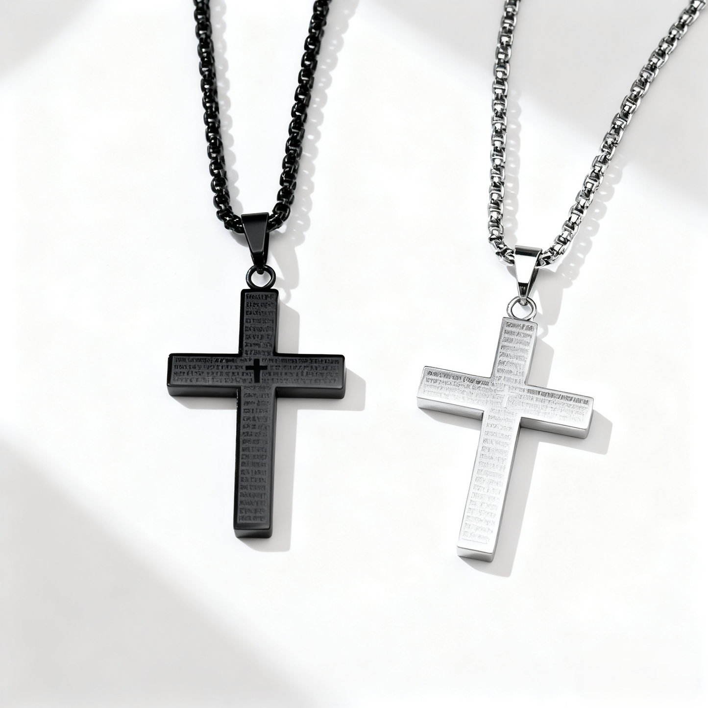 ✝️Lord Gebet Scibble Kreuz Halskette