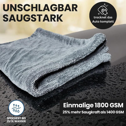 💧 "Twisted" Trockentuch XXL｜Weltweit saugstärkstes mit 1800 GSM