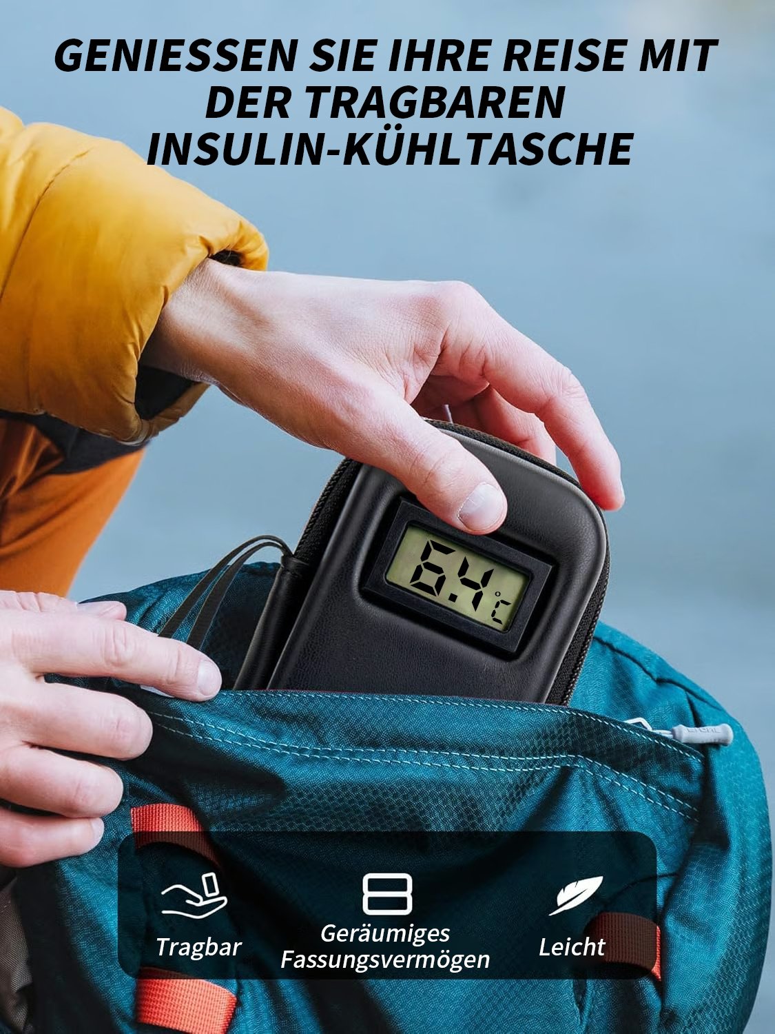 ✨ NUR HEUTE: 50% RABATT 🔥 Insulin-Kühltasche mit Temperaturanzeige