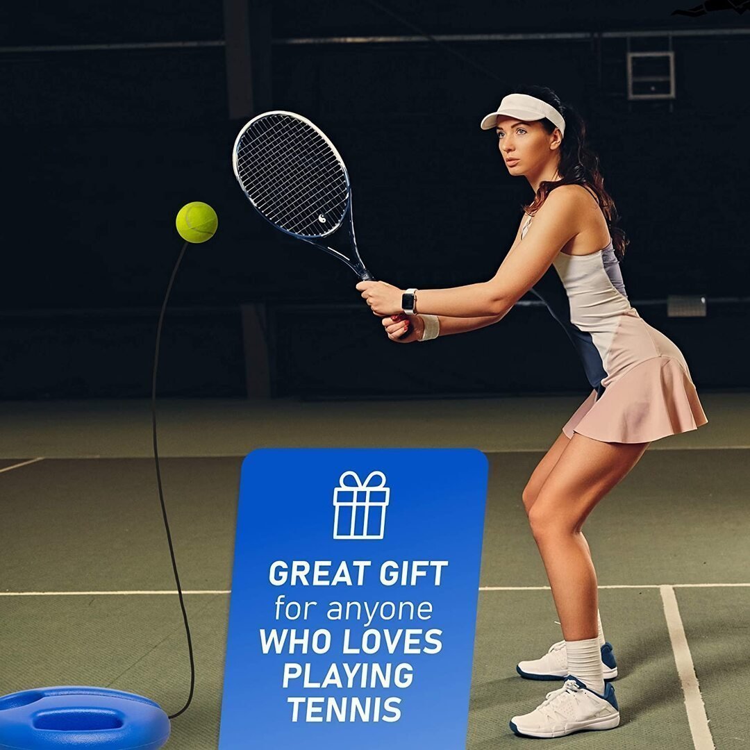 📢📢50% RABATT !!⏰🎾 Tragbarer Tennistrainer mit befüllbarem Sockel für Einzeltraining & Familie