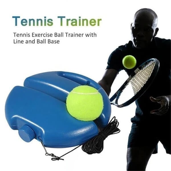 📢📢50% RABATT !!⏰🎾 Tragbarer Tennistrainer mit befüllbarem Sockel für Einzeltraining & Familie