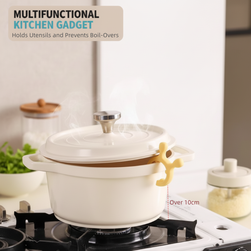 ✨🔥Multifunktionales Silikon-Topfgriff-Pfannenwender-Gestell