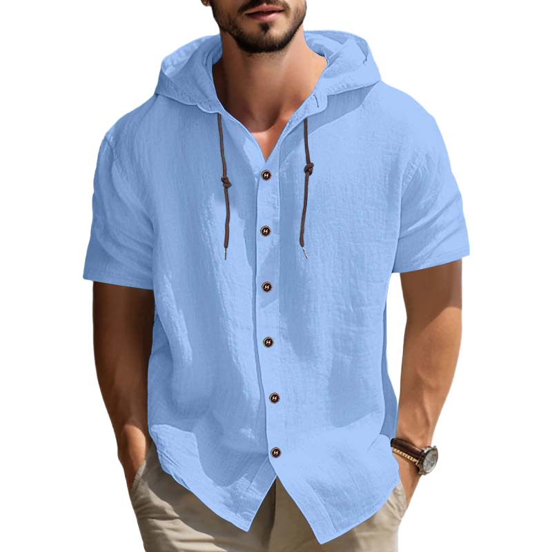 Herren Freizeit-Hoodie mit Kurzarm – lässig, bequem & atmungsaktiv – ideal für Sport, Alltag & Reisen