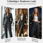 🏆 54% Rabatt !! Damen Business-Anzug – Blazer mit Kragen & Hose, Bügelfrei & Klassischer Look 👖
